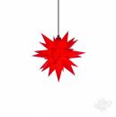 Herrnhuter Stern, Super-SET Stern+Kabel, Außen, A4, 40cm, Rot, Adventsstern, Weihnachtsstern