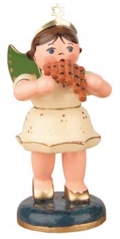 Sockelfigur Engel mit Panflöte