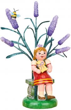 Jahresfigur Mädchen mit Lavendel