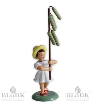 Blumenkind farbig, mit Haselblüte
