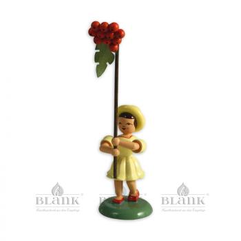 Blumenkind farbig, mit Vogelbeere